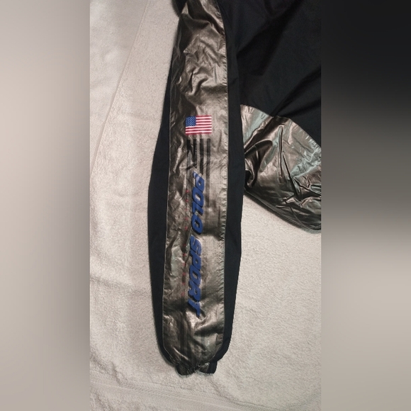 Rare Vintage POLO Ralph Lauren Polo Sport Black N Silver Down Puffer Jacket - Picture 13 of 16